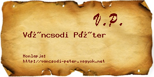 Váncsodi Péter névjegykártya
