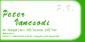 peter vancsodi business card
